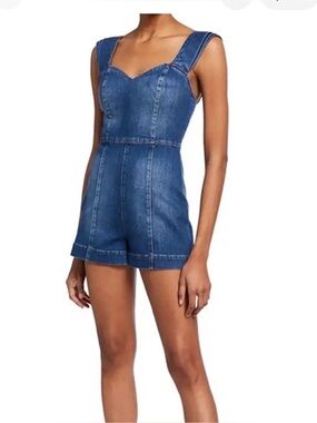 Alice + Olivia Dark Blue Denim Romper size 28